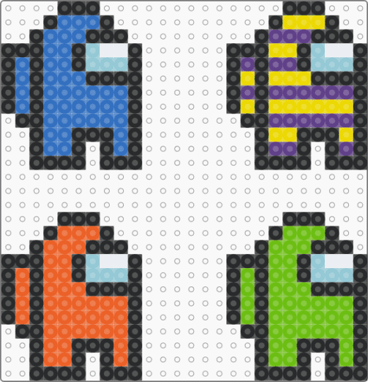 NEW AMONG US - black,blue,orange,green