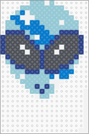 Blue Alien - light blue,alien,blue,perler,necklace