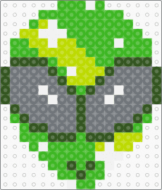 Green Alien - green,alien,perler,necklace