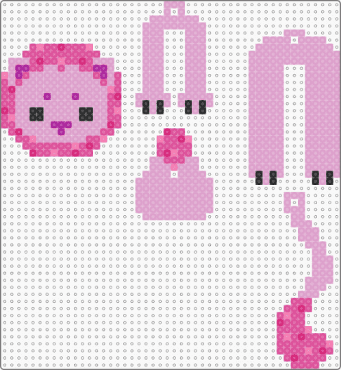 pink lion dangle - pink,fursona,lion,furry
