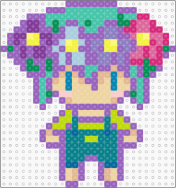 Basil (Headspace{OMORI}) - pink,teal,beige,basil,omori,headspace,flower,pixel,plant,cute,green