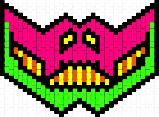 Pink and green mask - green, pink