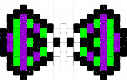 Skull Bow - bow, bowtie, green, purple, skull