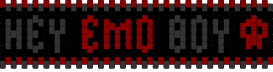 Hey Emo Boy Cuff Red&Grey - black