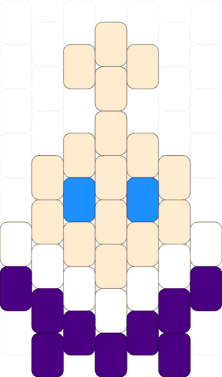 Kinger charm - beige,purple