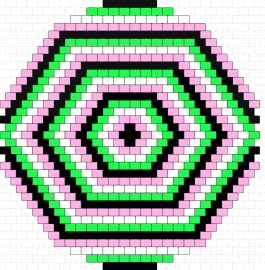 Magazine - 4 - hexagon,trippy,geometric,spiral,captivating,intriguing,mesmerizing,allure,pattern,green,pink