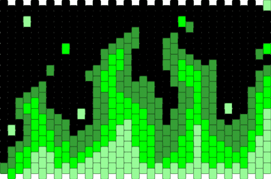 Flame Panel - green