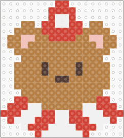 Clown Bear - red,tan