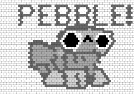 PEBBLE BAGG - front - white,beige,gray,pebble,dog,puppy,silly,silly dog,dandys world,ruff,xd