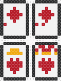 CARds 4 - white,red