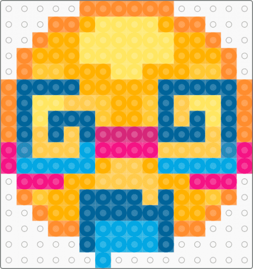 𝓢𝓲𝓵𝓵𝔂 𝓭𝓲𝔃𝔃𝔂 𝓹𝓪𝓷 𝓹𝓪𝓷𝓲𝓬 𝓯𝓪𝓬𝓮 𝓛𝓞𝓛 - blue, emoji, face, orange, pan, pansexual, pride, silly, yellow