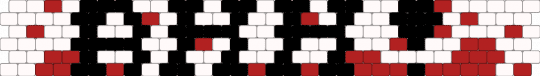 Screaming cuff (with blood splats) - red,white