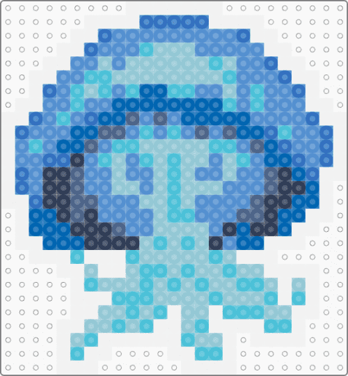 Jellyfish (heavy outline) - light blue,cotdunderwaterworld,blue,weird,ugly,jellyfish,dark blue,water,sea