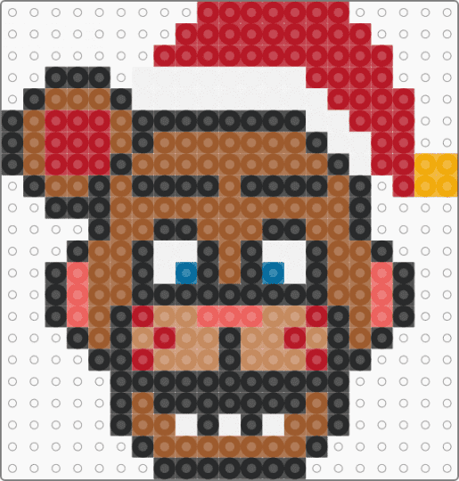 Santa freddy - red,tan