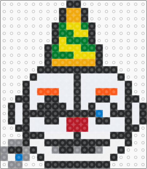 ennard - black,white,orange,green,colorful