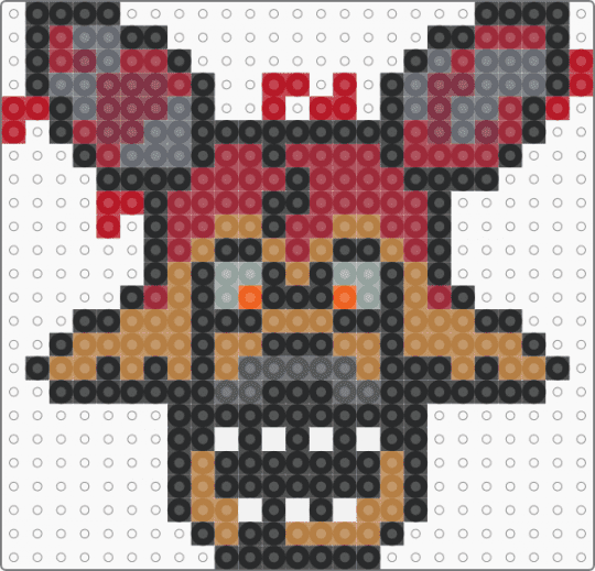 nightmare foxy - black,tan,gray,red