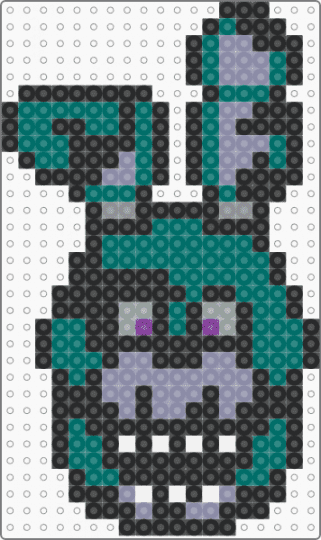 nightmare bonnie - black,gray,teal
