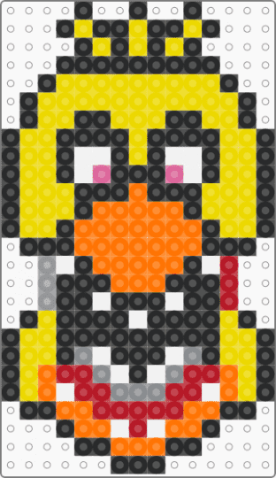 withered chica - black,yellow,orange