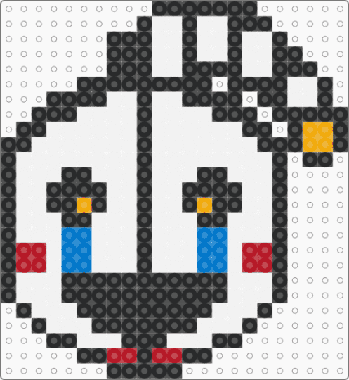 security puppet - black,white,red,blue
