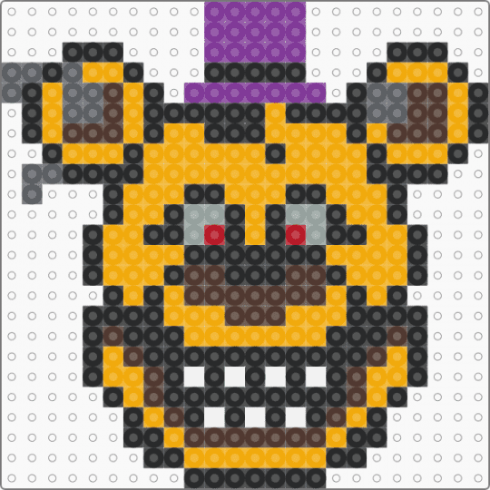 nightmare fredbear - fredbear,fnaf,five nights at freddys,character,head,horror,gaming,video game,halloween,spooky,orange,brown
