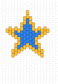 Blue and Yellow Star - star