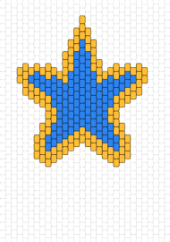 Blue and Yellow Star 30x30 - star