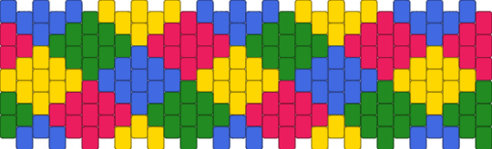 Janky pattern cause I slightly suck - blue,red,green,yellow