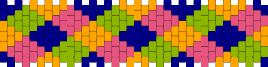Patchwork - green, orange, pink, purple