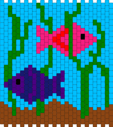Fish - green,light blue