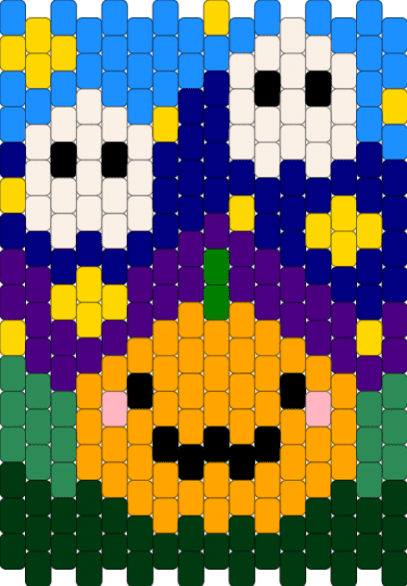 Halloween - orange,purple,light blue