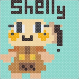 shelly - beige,light blue