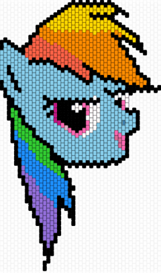 Rainbow dash banner! - light blue, orange