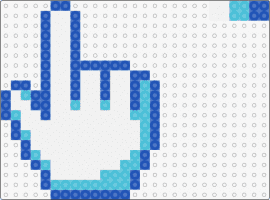 Mouse Hand - cursor,hand,computer.point,blue,white