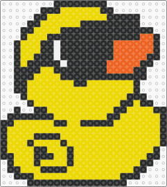 Peaking Duck - rubber ducky,duck,sunglasses,cool,cute,charm,animal,yellow