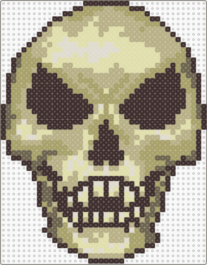 skeletron head - skull,halloween,spooky,gaming,video game,brown,beige,terraria,skeletron