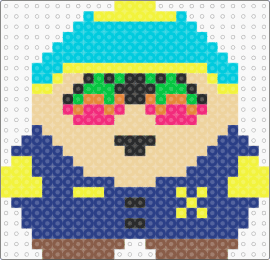 Cartman - light blue,yellow,beige,blue,eric cartman,southpark