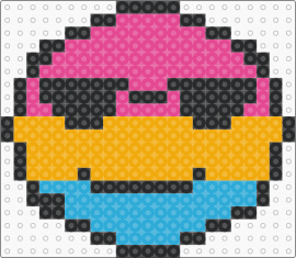 Pan emoji with sunglasses - pink,orange