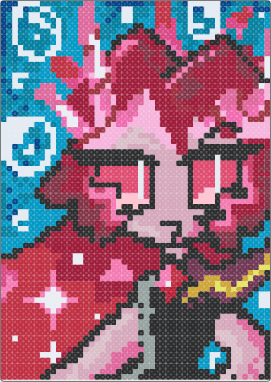 Crimson Coral Cookie❤️🪸🔱 - red,pink,light blue