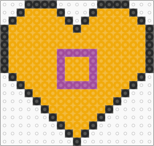 INTERSEX HEART PERLER - orange