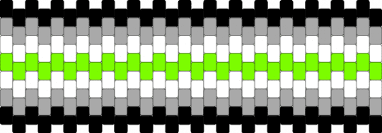 AGENDER - Pony Bead Cuff - beige,green