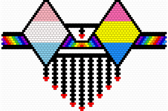Pan, trans and rainbow bikini - black,pink,yellow,light blue