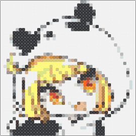 Lil sis panda - panda,kawaii,character,costume,white,yellow