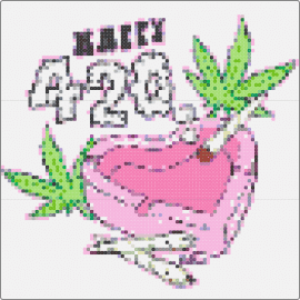 420 - 420,ash tray,marijuana,weed,pot,smoking,joint,pink,white,green