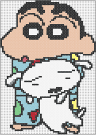 shinnosuke - white,beige,light blue,anime,shinchan
