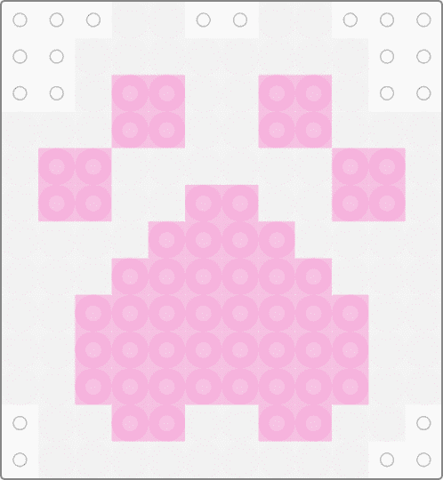 Paw perler (Pink - pink,white,paw,perler,cute,kawaii