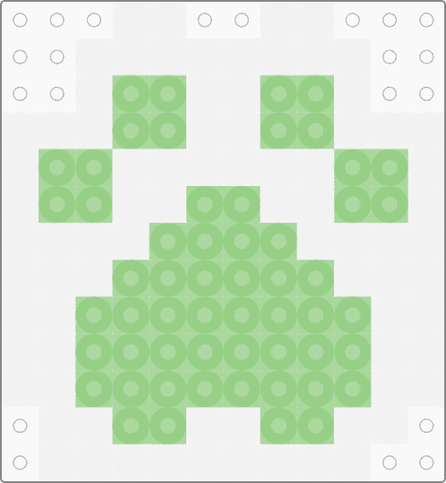 Paw perler (Green) - teal,white,paw,perler,cute,kawaii