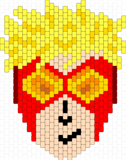 Pyro X-Men charm - yellow,red,beige,charm,xmen,pyro,brotherhood of mutants