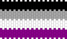Asexual Flag - beige,pink,kandi,pride