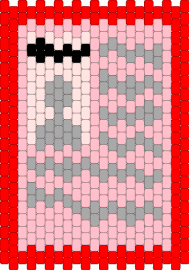 strawberry milk bag - back - red,pink