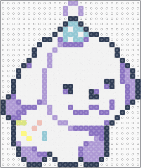 Cute lil puppy by tinythingsforyou - white,purple,pink,blue,dog,puppy,cute,hat